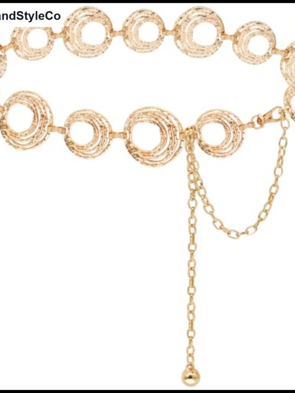 Metal Waist Chain Belt for Women Chunky Belly Chain for Dresses